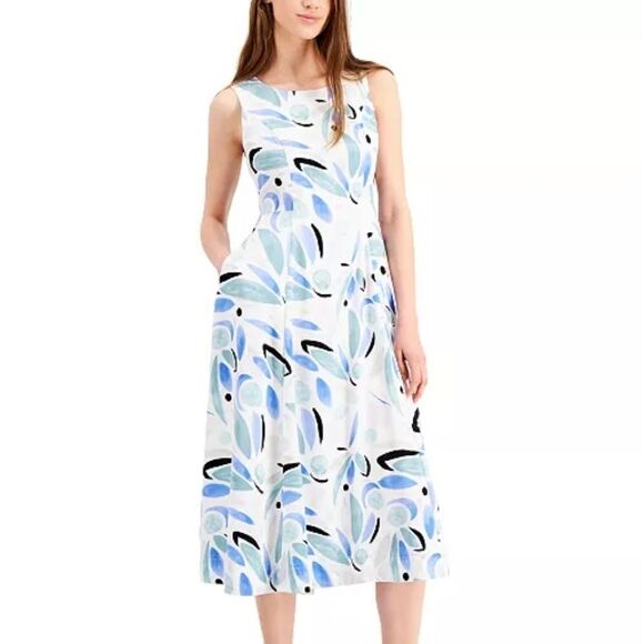 Alfani Printed Fit & Flare Dress - Picture 1 of 13